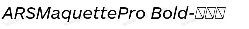 ARSMaquettePro Bold字体转换